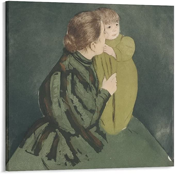 Peasant Mother And Child by Mary Cassatt_poster Artworks Canvas