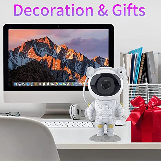 Hiya-Naya Astronaut Star Projector Galaxy Light with Timer and Remote Control