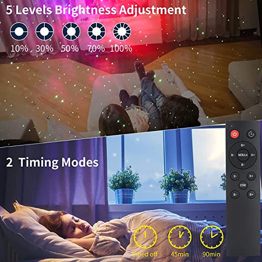 Hiya-Naya Astronaut Star Projector Galaxy Light with Timer and Remote Control