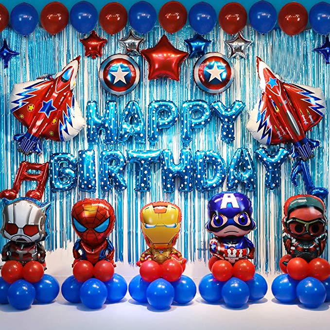 Superhero Birthday Party Decorations Kids Birthday Party Supplies Super Hero Balloons Perfect for Your Kids Theme Party