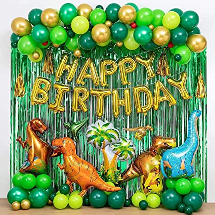 110 pcs Dinosaur Birthday Party Decorations